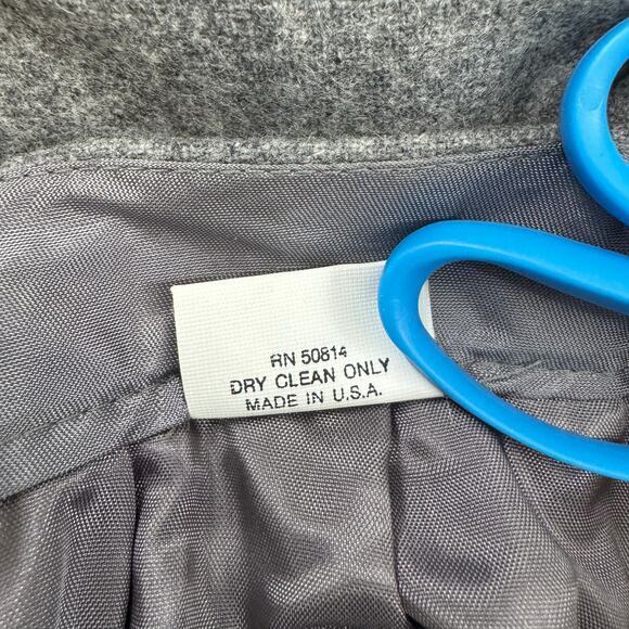 Vintage Wool Gray Pencil Skirt Front Slit Classic 1960s USA Size 6 - Picture 6 of 9